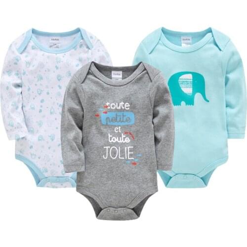 2019 KAVKAS Baby Boy Clothes Bodys Winter Baby Romper Newborn Wear Long Sleeve Jumpsuit Baby 100% cotton 3 piece set