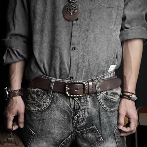 Men High Quality Genuine Leather Belt Luxury Designer Mens belts cowskin fashion Strap male Jeans