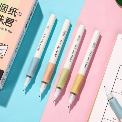 1Pc Fashion Self-Control Black Ink Gel Pen 0.5mm Kawaii Students Writing and Painting Rollerball Pens School Stationery Supplies