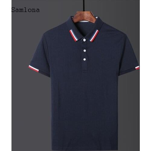 Samlona Short Sleeve Polos For Men