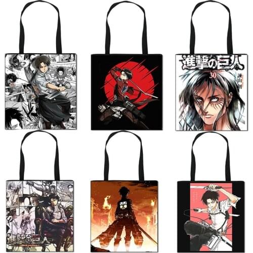 Anime Attack on Titan Handbag New Style Ladies Large-Capacity Shoulder Bag Japanese Casual Shopping Bags Travel Storage Bag