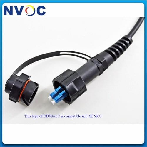 Waterproof Outdoor 2Cores ODVA-LC PDLCUPC Duplex 50M 100M LSZH Black Jacket Amored 4.0mm Fiber Optic Patch Cord Cable