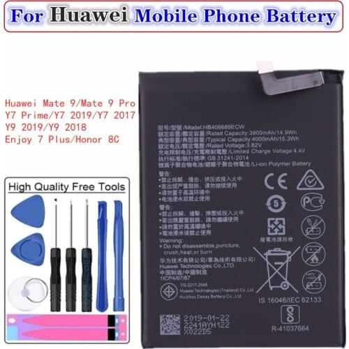 High Quality HB406689ECW For Huawei Mate 9,Mate 9 Pro,Y7 Prime,Y7 2019,Y7 2017,Y9 2019,Y9 2018,Enjoy 7 Plus,Honor 8C Battery