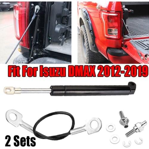 1 Set For Isuzu DMAX D-MAX 2012-2019 Rear Gate Tailgate Strut Shock Bevel/Right Angle Newest Gas Easy Slow Down Stainless Steel