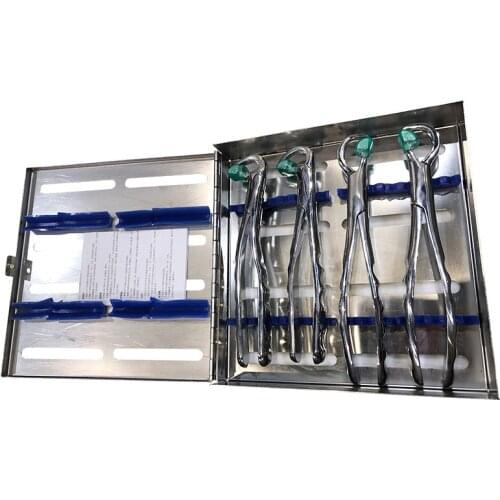 1 set Dental Pliers Stainless Steel Minimally invasive universal Extraction Forceps kit Dental Surgical instrument Tooth Pliers