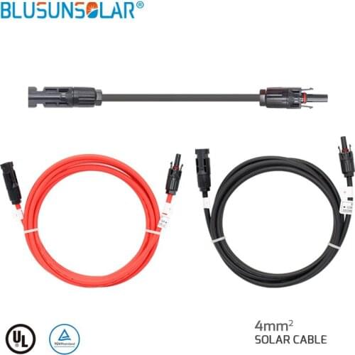 1 PCS Solar PV Connector with 3 Meters 6mm2 (10AWG) Solar Extension Cable For Solar Panel