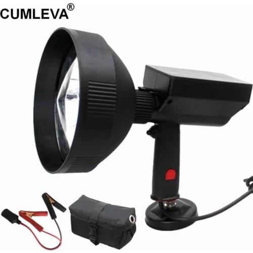 12V 7'' 35W/55W/75W 3500/4500/7000LM HID Hunting Handheld Spotlight Flashlight Torches Search Lamp Adjustable Beam flood or Spot