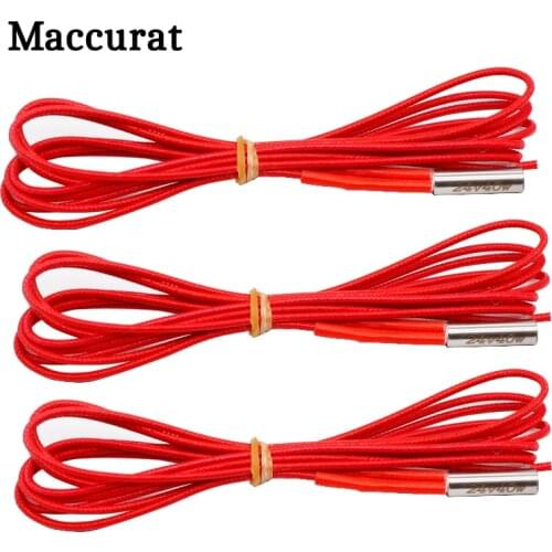 2pcs 3D Printers Cartridge Heater 12V/24V 40W 6*20mm 1m For PT100 HOTEND Volcano MK8 MK9 Extruder Parts 12V 24V 40W Heat Part