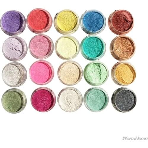 20 Pcs/set Pearlescent Powder Manual DIY Jewelry Filler Crystal Mud Epoxy Resin Color Dye Pigment F06 21 Dropshipping
