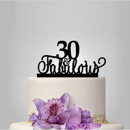 30 & birthday cake topper,custom color cake toppers