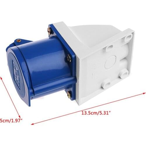 32 Amp 3pin Industrial Socket 220V-250Volt Weatherproof IP44 Waterproof 2P+E 32A