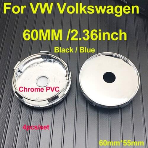 4pcs/set 60mm Auto Car Badge Logo Car Wheel Hub Center Caps 56MM Sticker 6CM Cap Covers for Passat B6 B7 CC Golf MK5 MK6 Tiguan