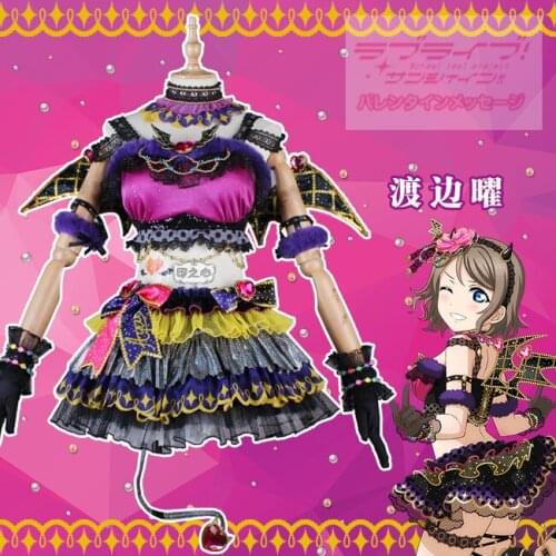 Anime Cosplay Costume Love Live Sunshine Aqours Little Devil You Watanabe Dress Christmas Costumes Wing A