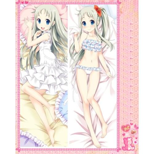 Anime Cartoon no Hi Mita Hana no Namae o Bokutachi wa Mada Shiranai Bolster Hugging Pillow Case Pillow Cover Pillowcase No.59077