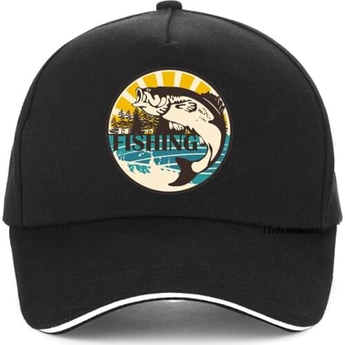 Wilderness Fishing printing Baseball caps fashion Men women outdoor fishing hat hip hop Unisex adjustable snapback bone