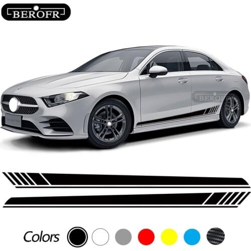 2PCS Car Side Stickers For Audi BMW Ford Volkswagen Toyota Renault Peugeot Mercedes Honda Auto Vinyl Film Car Tuning Accessories