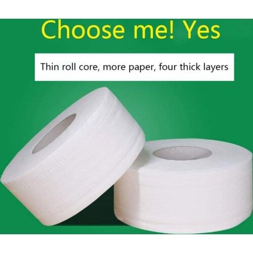 Large Toilet Paper Roll Bathroom Bath Home Hotel Paper Towels Soft White 4-Ply Textile