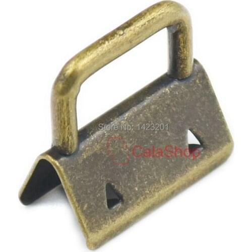 100 Pcs / Lot 1" 25mm Key Fob Hardware Keychain Split ring wrist Wristlets Cotton Bronze