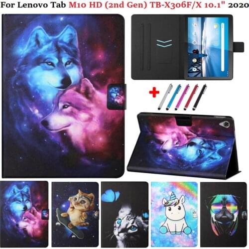 Paint Tablet Shell For Lenovo Tab M10 HD 10 1 2nd Gen TB-X306F TB-X306X Kawaii Unicorn Fundas For Lenovo Tab M10 M 10 HD 2nd Gen
