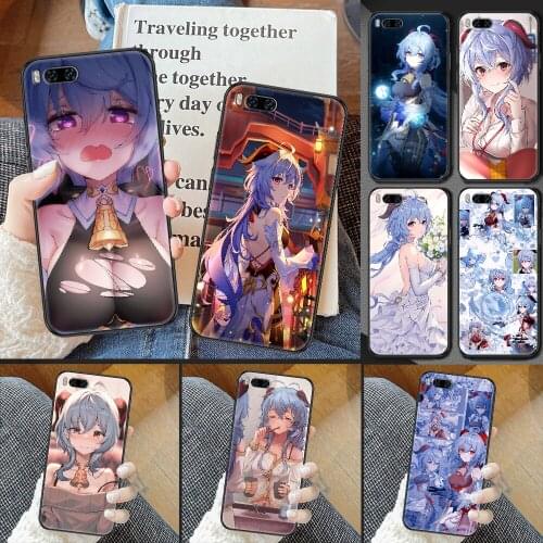 Genshin Impact Ganyu Phone case For Xiaomi Mi Max Note 3 A2 A3 8 9 9T 10 Lite Pro Ultra black luxury waterproof tpu coque art