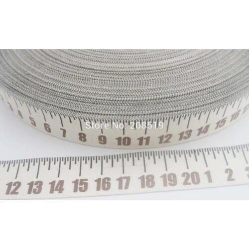 CRNNOG 4/5" Wide printed 20cm Ruler cotton Tape 20 Meter 100% Cotton Ribbons Gift craft accessories