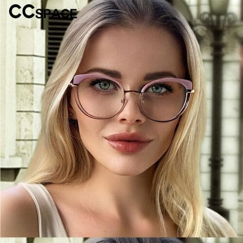 53150 Blue Light Blocking TR90 Ladies Eyewear Cat Eye Decorative Vintage Transparent Womens Computer Glasses