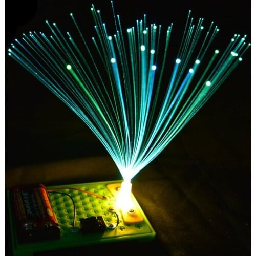 Children Novelty DIY Colorful Fiber Optic Lights Kids Science Experiment Kit