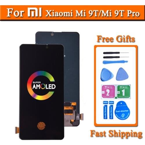 Super Amoled Display For Xiaomi Mi 9T LCD Touch Screen Replacement For Mi 9T Pro Screen M1903F10G M1903F11G Support Fingerprint