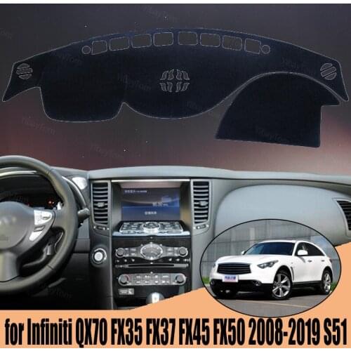 For Infiniti QX70 FX35 FX37 FX45 FX50 2008-2019 S51 Anti-Slip Mat Dashboard Cover Pad Sunshade Dashmat Car Accessories Rug