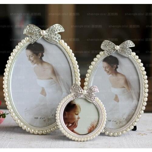 Picture frame Pearl photo frame high quality wedding dress photo frame home decor framework desktop decorations hot sale