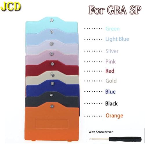 JCD 1pcs Pastic Battery Cover For Gameboy Advance GBA SP Game Console Shell Battery Lid Door Back Cover Case W/ Screwdriver