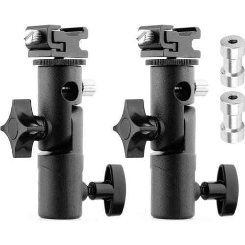 New 2Pack Camera Flash Speedlite Mount Swivel Light Stand Bracket with Umbrella Reflector Holder for Camera DSLR Nikon Canon Pen