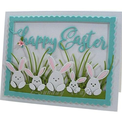 L-Sunday Crafts Die Cuts Rabbit Metal Cutting Dies Stencils Scrapbooking Embossing Paper Card Crafts Making Decor