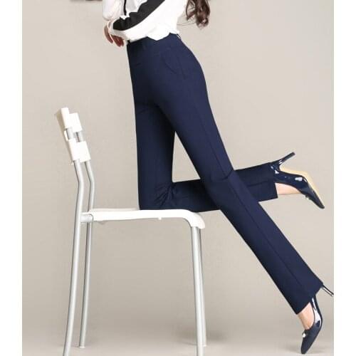 Longqibao Women's Straight Trousers