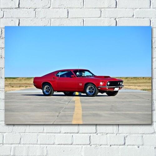 Mustang Boss Fastback Muscle Car Old Classic Wall Art Picture Posters Canvas Art Prints Art Paintings For Living Room Decor