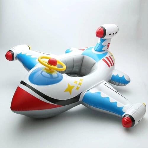 Inflatable Airplane Baby Kids Toddler Infant Swimming Float Seat Boat Pool Ring Swimming Pool Baby Rider