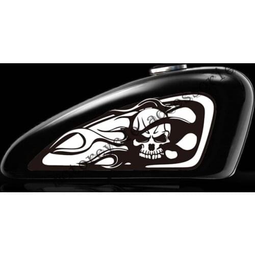 Motorcycle Skull head tank Decal Sticker For SPORTSTER IRON XL883 1200 tank Decal