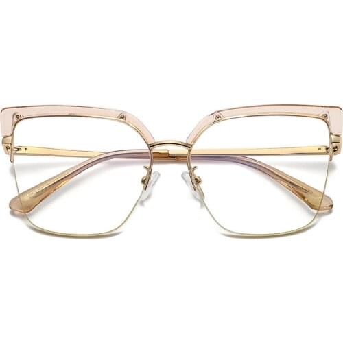 Kanspace Women New Eyeglasses Frames Optical Myopia Glasses Vintage Blue Light Blocking Prescription Cat Eye Eyewear 95298