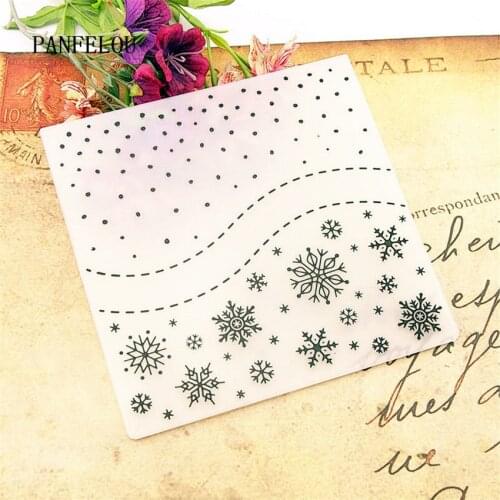 Easter 15x15cm Snow hakodate Embossing folders Plastic Scrapbooking DIY Template Fondant Cake Photo Album Card Making