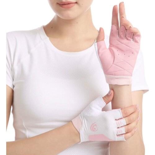 Men Women Anti Slip Cycling Half Finger Gloves Breathable Outdoor Palm Thick Leather MTB Gloves Racing Road Mittens Bike Glove