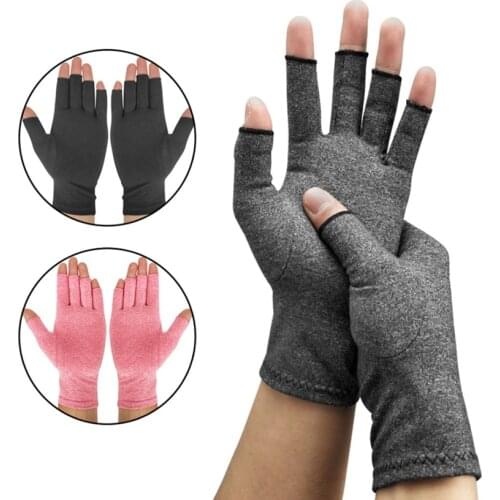 1pairCompression Arthritis Gloves Premium Arthritic Joint Pain Relief Hand Gloves Therapy Unisex Open Fingers Compression Gloves