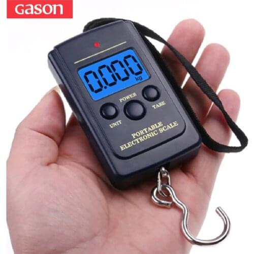 GASON Portable Digital Luggage Scale Travel Electronic Mini Hanging Measuring Tools Gram Precision Balance Pocket LCD 40KG
