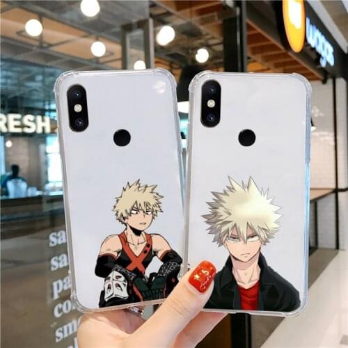 My Hero Academia deku bakugou Boku no Phone Case Transparent For Xiaomi CC 9 11 MAX3 Mix3 MIX2 6X 8 5x 10S 11 10 X SE lite Pro
