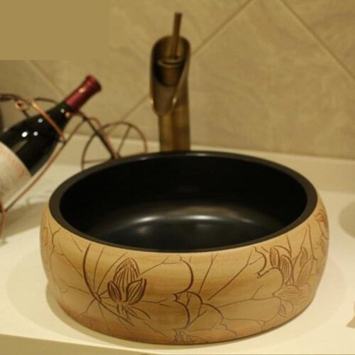Europe Style Handmade Countertop Bathroom Basin Bathroom Sink Ceramic wash basin porcelain wash basin bathroom sink