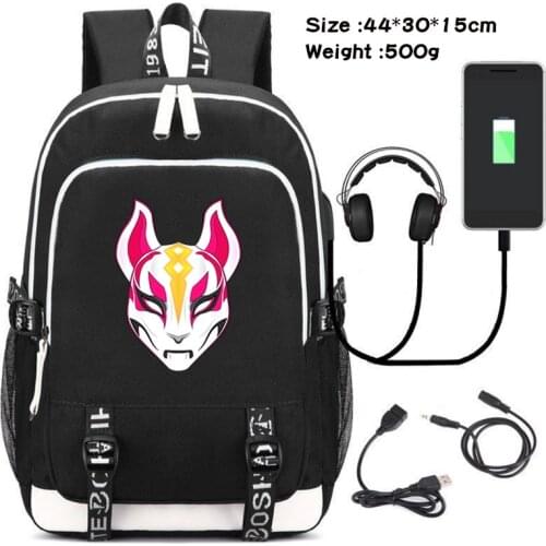 Fortnite Backpack Teenage Girls& Boys Schoolbag USB Charge Capacity Games Fashion School Bags Sac A Main Bolsa