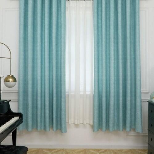 1pcs Bay Window Thin Section Perforated Blackout Curtains Dormitory Bedroom Home Curtains Simple Modern Printed Textiles F8350