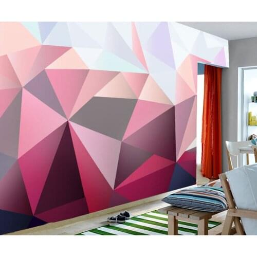 Triangle 3D Geometry Abstract Wallpaper Mural 3d Wall Photo Mural for Sofa Background 3d Geometry Wall paper 3d Wall Mural