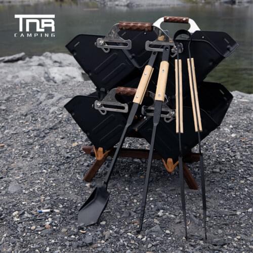 Outdoor Barbecue Charcoal Tongs Fire shovel fire hook Set Grill Accessories Food Clip Hiking Camping Cooking BBQ Tool