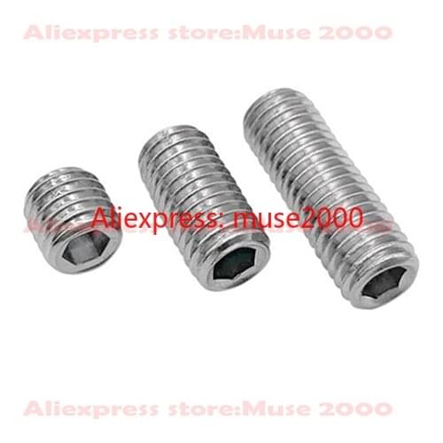 UNC 5/16-18 304 steel set screw grub screw sharp end steel inner hex no head bolt concave hollow end