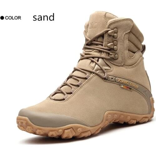 XIANGGUAN men women Outdoor High-Top Hiking Shoes Wear-Resistant Camping Sneakers Waterproof Massage sneakers Tactical Boots